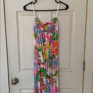 Lily Pulitzer strapless maxi dress